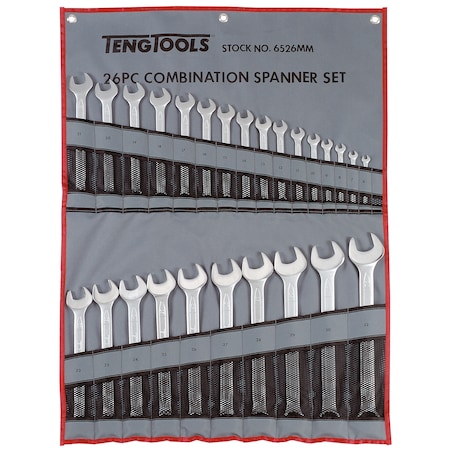 Teng Tools 6526MM - 26 Piece Metric Combination Spanner Set 6-32mm 6526MM